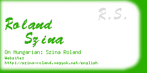 roland szina business card